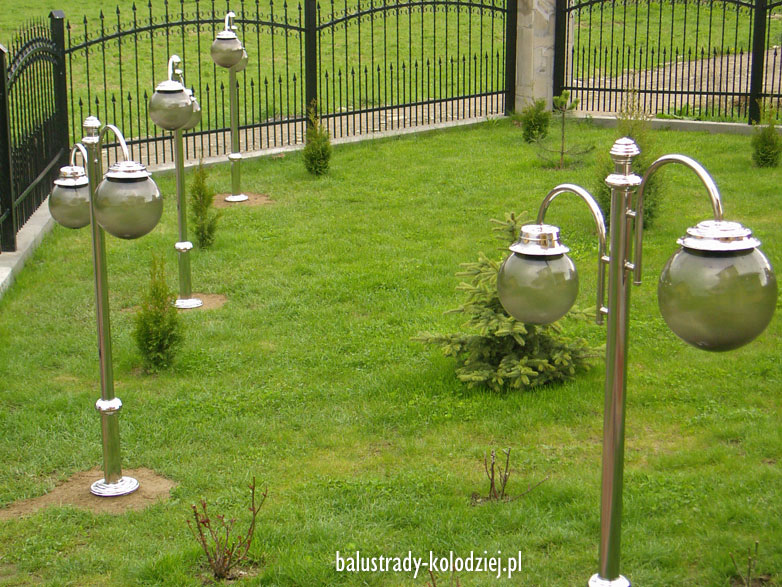 Lampy ogrodowa ze stali nierdzewnej. Wzory własne.